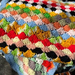 Handmade multicolored afghan